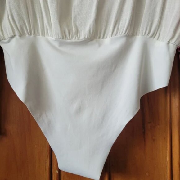 Desigual Bodysuit Cream & Floral size M - Picture 8 of 12